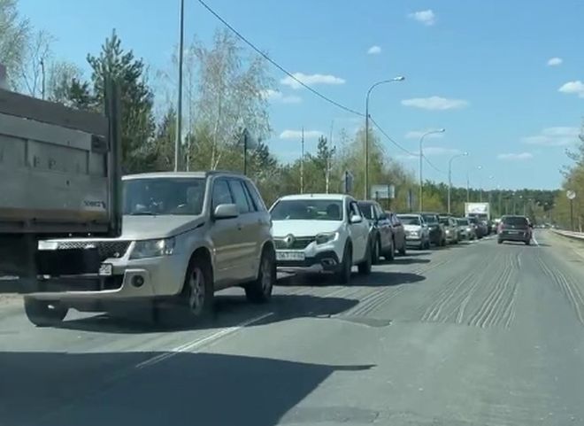 В Касимовском районе из-за ремонта моста образовалась пробка
