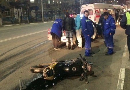Пьяный москвич въехал в мотоцикл в центре Рязани