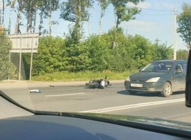 На выезде из Рязани сбили мотоциклиста