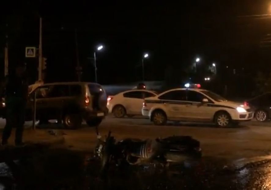 Появилось видео с места гибели мотоциклиста у «Ленты»
