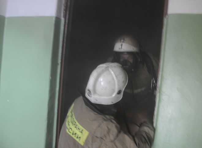 На Лермонтова произошел пожар в многоквартирном доме