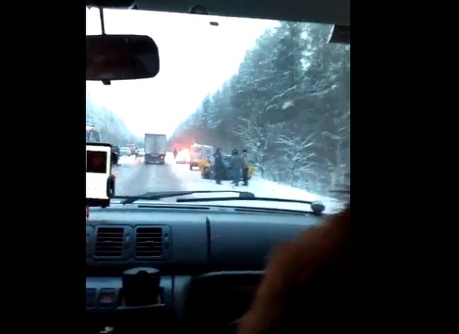 Опубликовано видео с места трагического ДТП под Касимовом