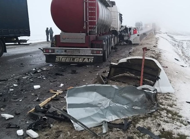 В массовом ДТП на трассе М6 в Скопинском районе погиб водитель «Газели»