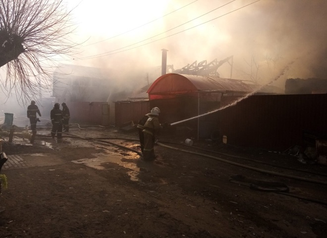 В Рязани сгорели два дома