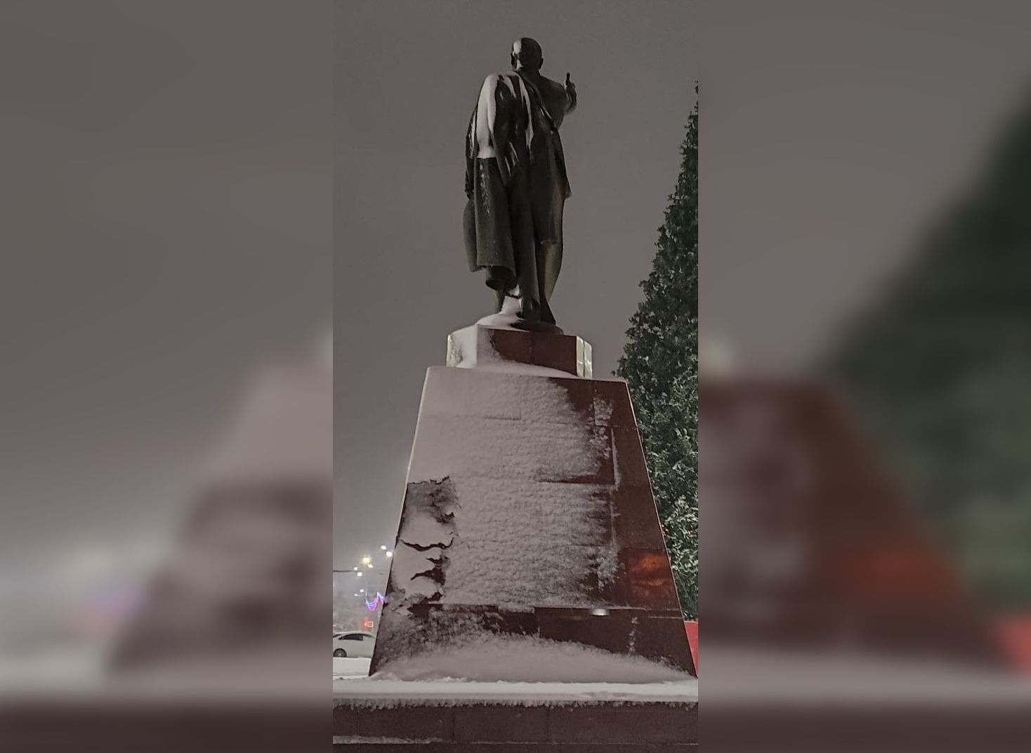 На рязанском памятнике Ленину «проступил лик Зюганова»