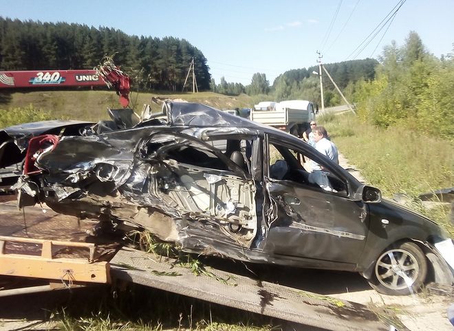 В Касимове легковушка улетела в овраг