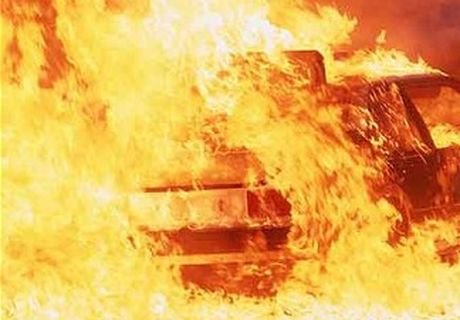 В Касимовском районе горел автомобиль