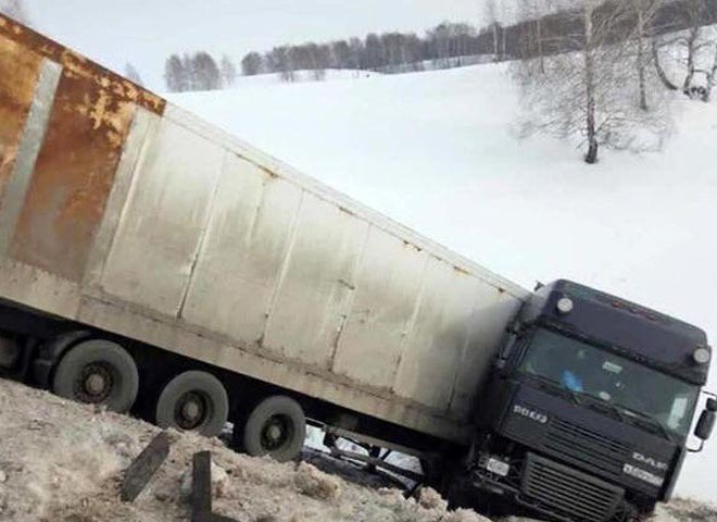 На трассе под Оренбургом бросили фуру с белыми тиграми