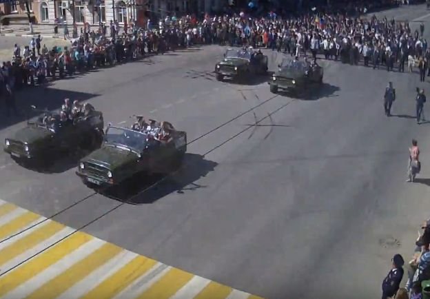 Рязанский парад показали за 14 секунд (видео)