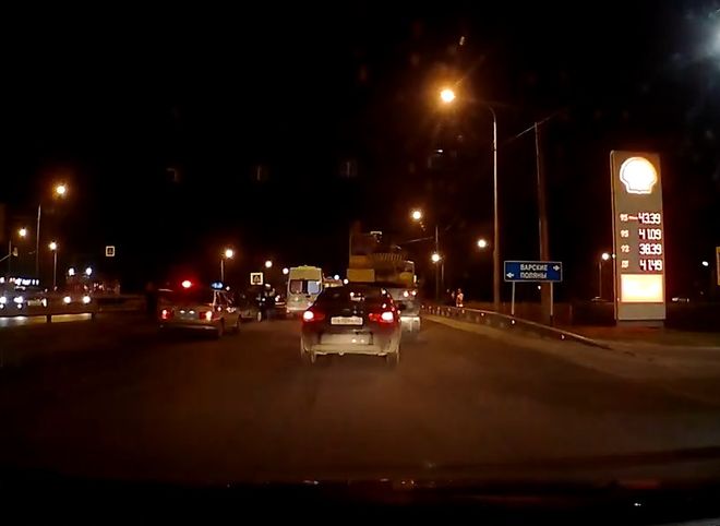 Опубликовано видео с места массовой аварии на Солотчинском шоссе