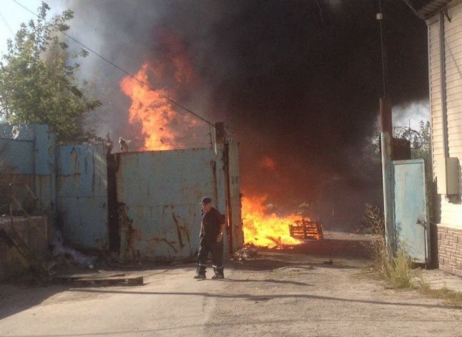 На улице Чкалова произошел пожар