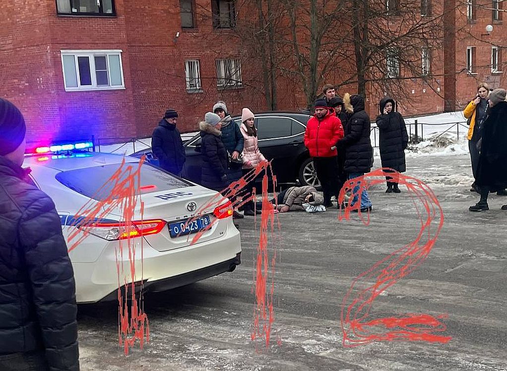 Неизвестный выстрелил в водителя адвоката возле гимназии в Санкт-Петербурге