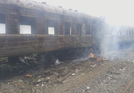 В Рязани сгорели три вагона поезда