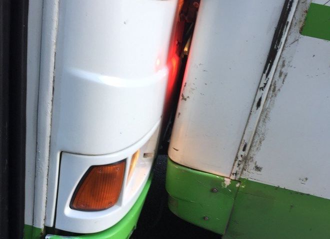 В Рязани столкнулись два автобуса