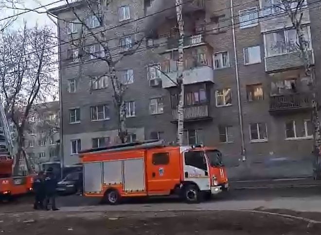 Опубликовано видео с места трагического пожара на улице Урицкого