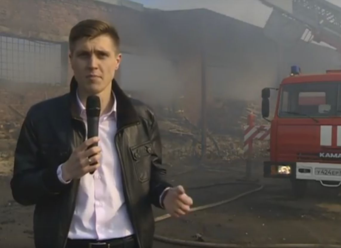 По ТВ показали, как тушили пожар на Рязанском станкозаводе