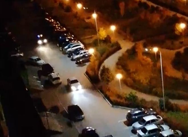 В Семчине сняли на видео полицейскую погоню