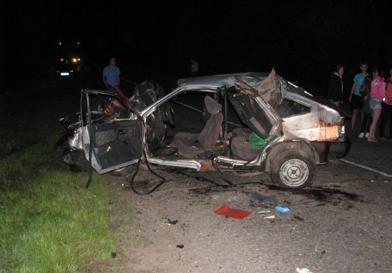 Под Ухоловом разбились водитель и два пассажира «девятки»