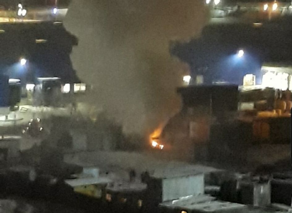На Московском шоссе произошел пожар на строительной площадке