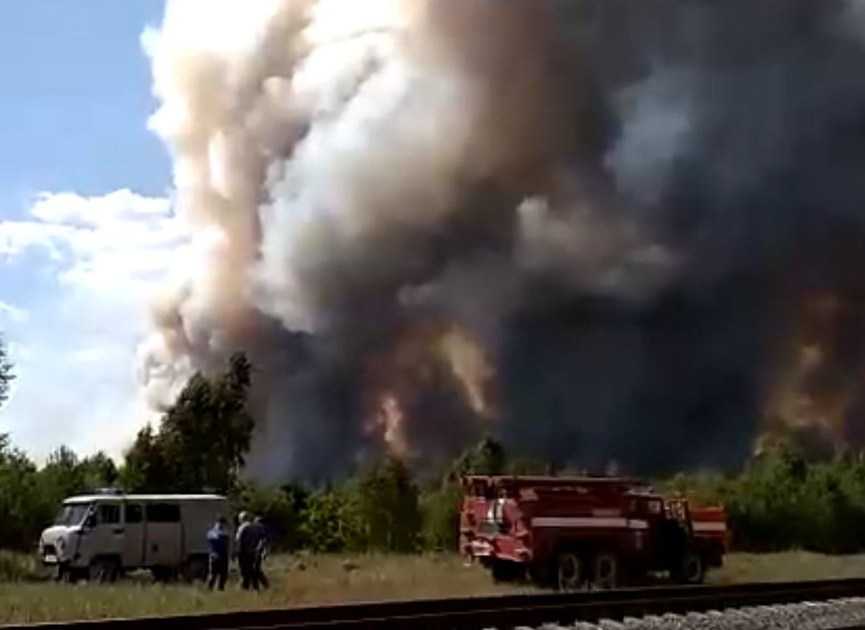 МЧС: лес у Свеженькой загорелся со стороны Мордовии