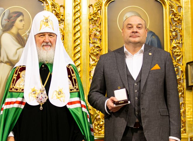 Патриарх Кирилл наградил вице-губернатора Рязанской области Игоря Грекова