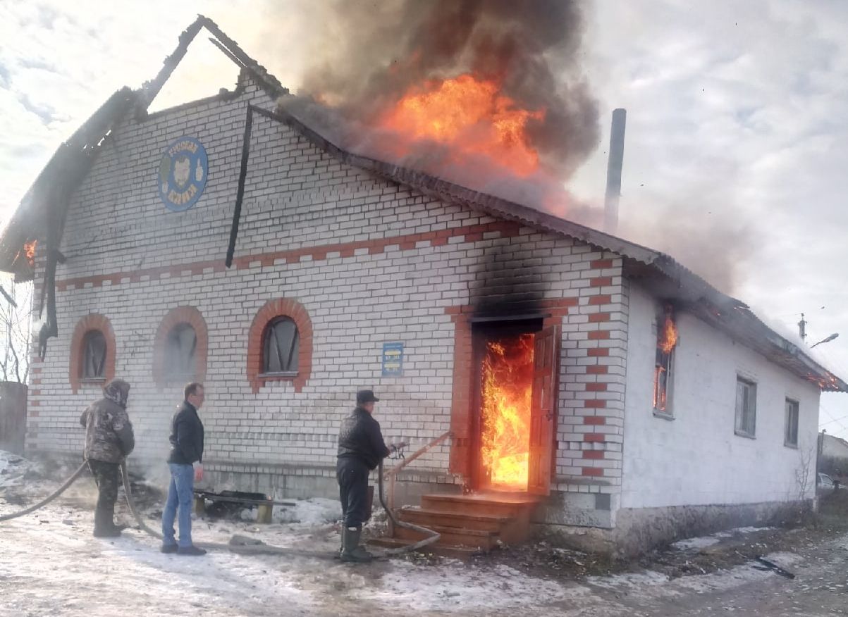 В Касимовском районе сгорела общественная баня