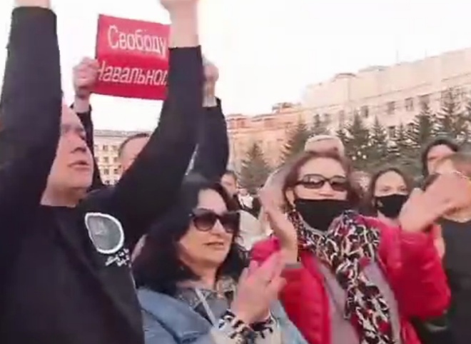 В Хабаровске протестующим включили послание Путина