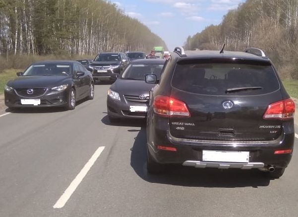 Любопытный водитель устроил ДТП на трассе М5 в Рязанской области