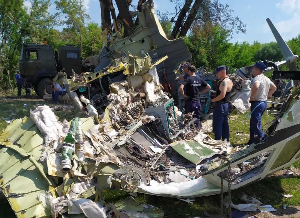 Упал военно транспортный самолет