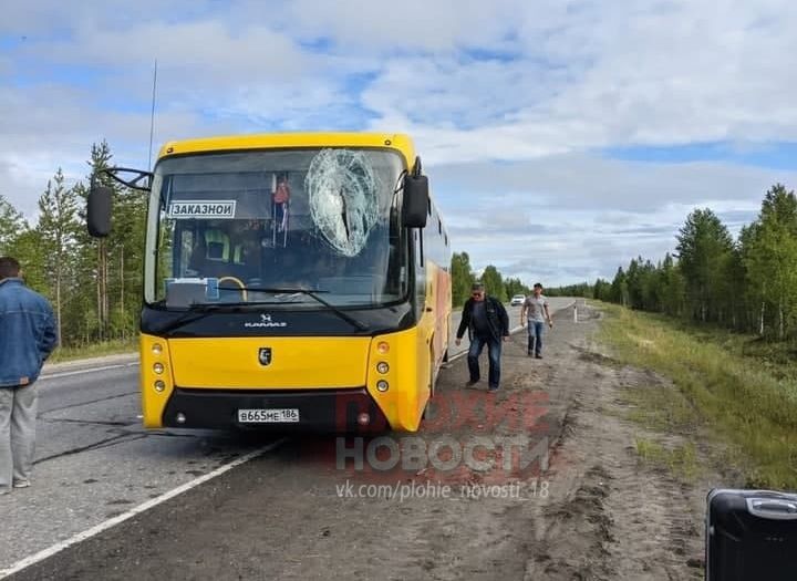 На Ямале водителя автобуса убило вылетевшей из грузовика монтировкой