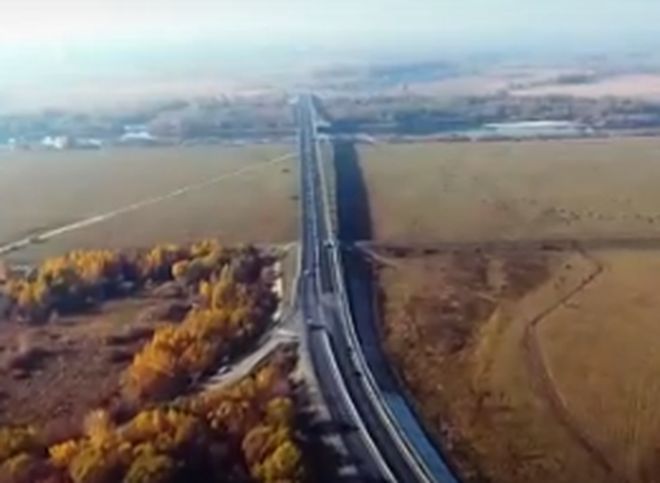 Отремонтированный Солотчинский мост засняли с высоты птичьего полета
