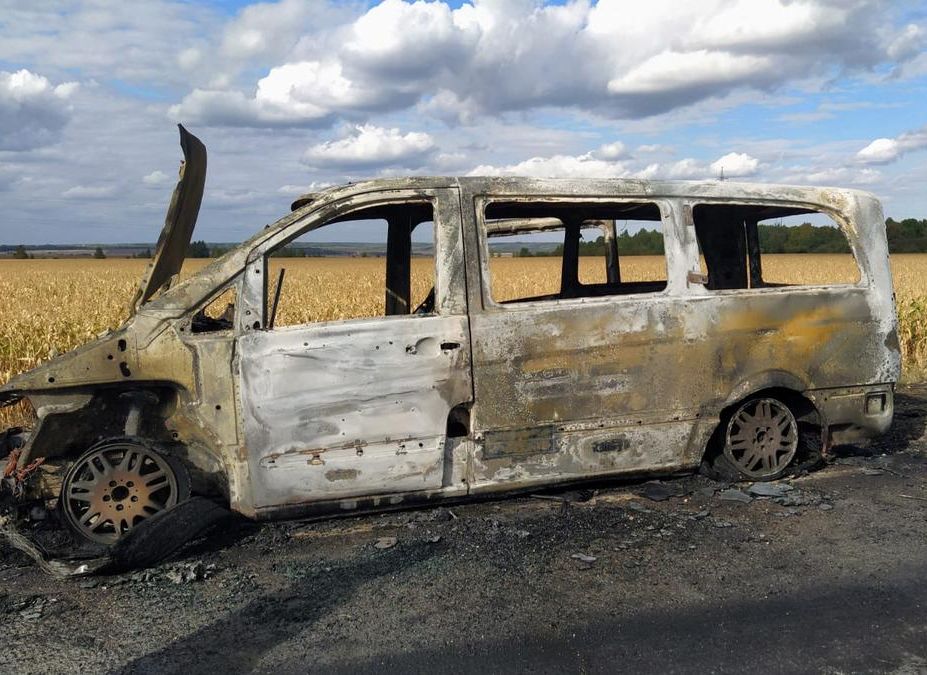 В Пронском районе сгорел дотла рейсовый автобус