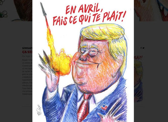 Charlie Hebdo опубликовал карикатуру на Трампа