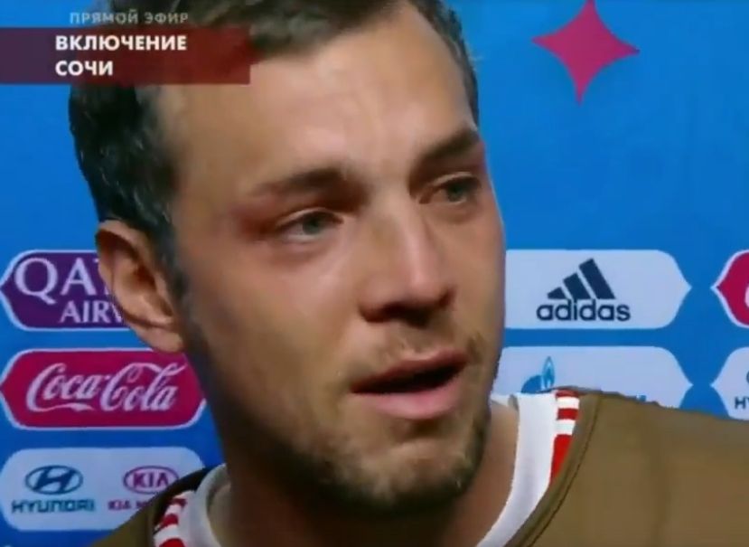 Дзюба не сдержал слез в эфире «Пусть говорят» после матча с хорватами (видео)