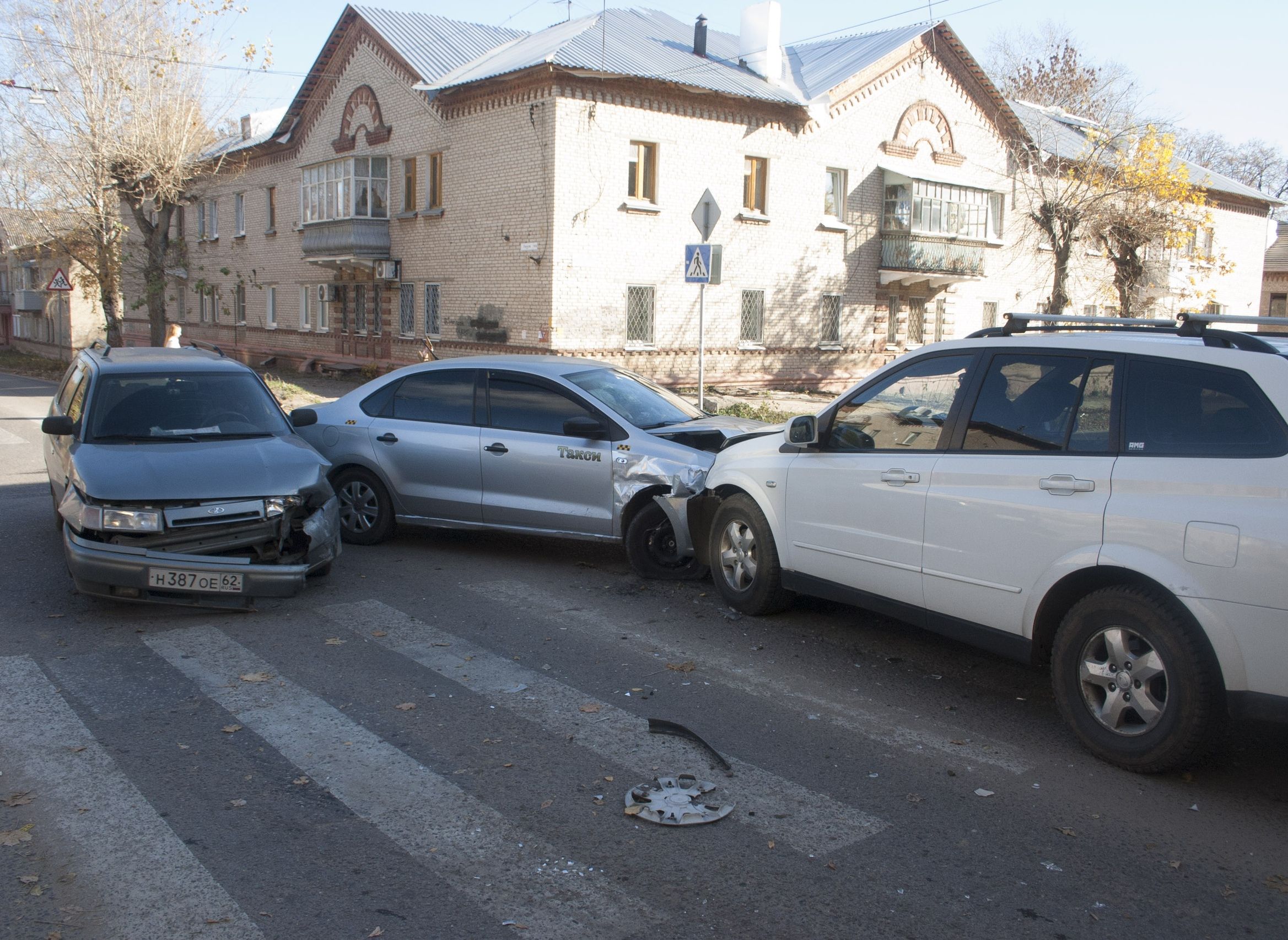 Таксист устроил массовое ДТП в Горроще