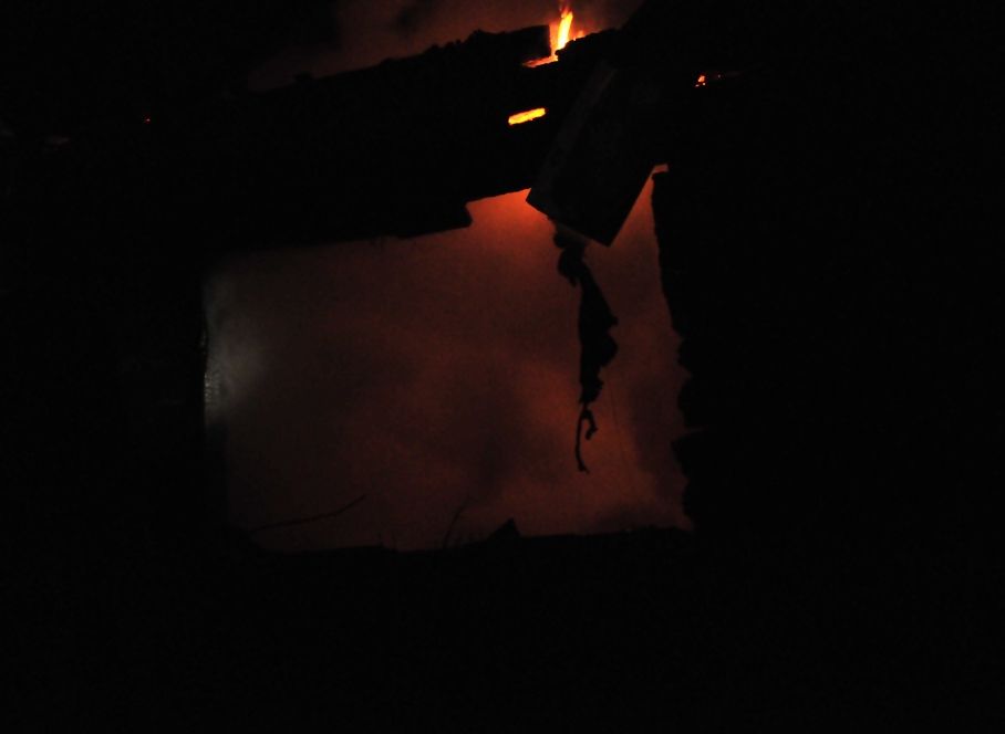На пожаре в Дашково-Песочне пострадал мужчина