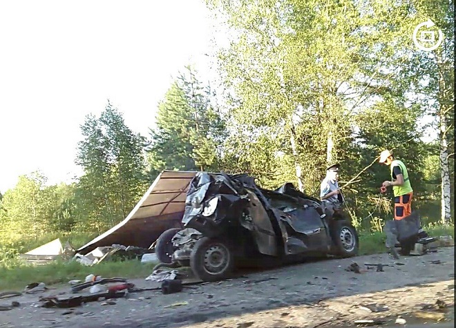 Опубликовано видео с места смертельного ДТП в Клепиковском районе
