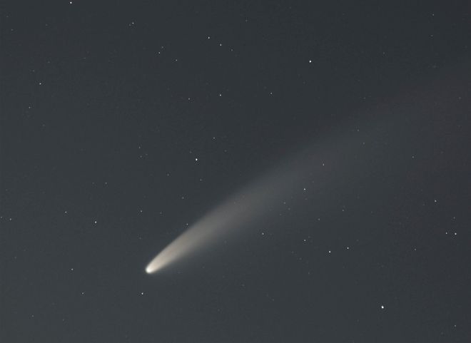 Рязанцы засняли падение кометы NEOWISE