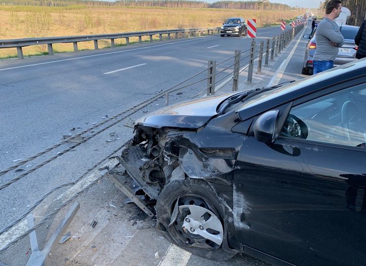 Под Луховицами угнанный в Рязани автомобиль спровоцировал ДТП и уехал с места аварии