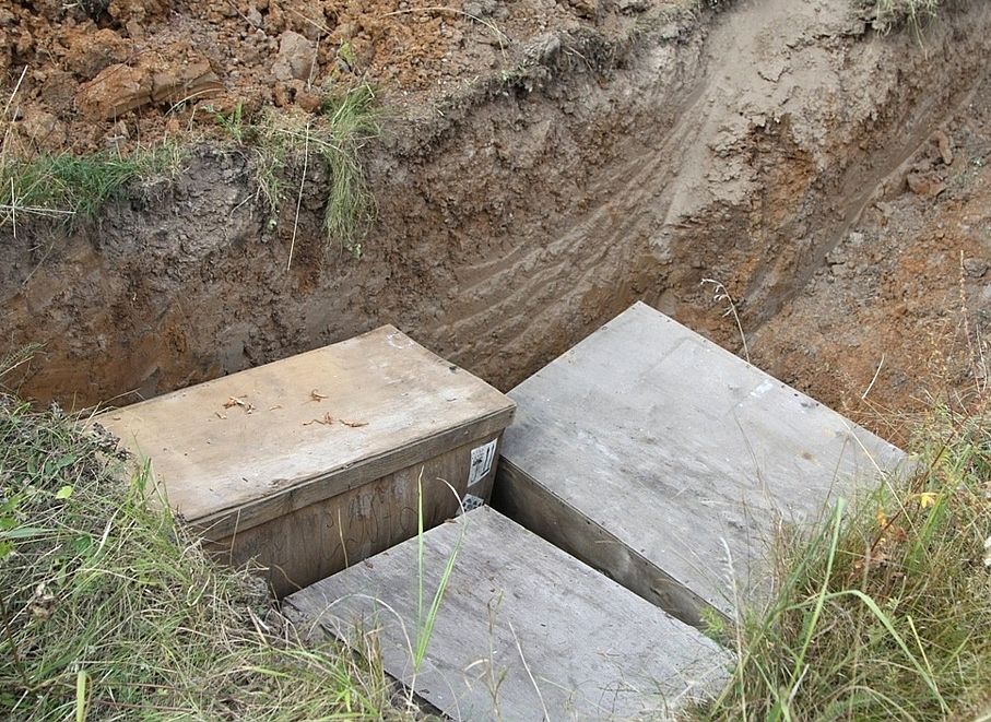 Останки военнопленных, обнаруженные в гараже на окраине Рязани, захоронили