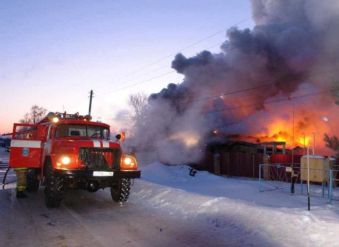 В Ермиши сгорел жилой дом