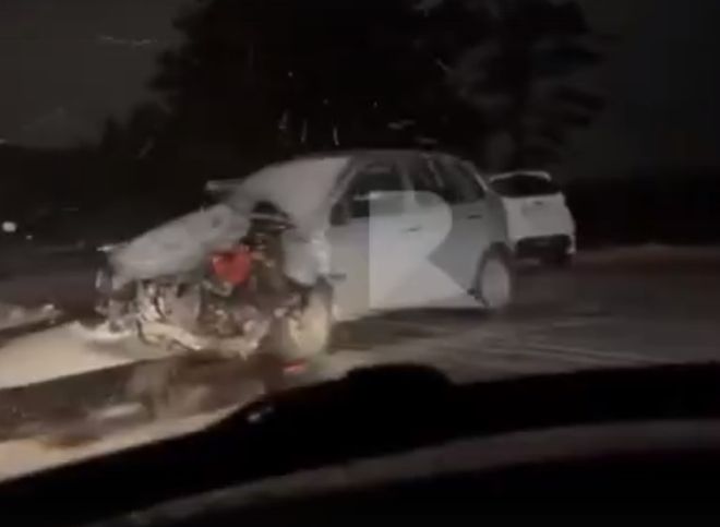 Опубликовано видео с места ДТП с пятью пострадавшими на Солотчинском шоссе