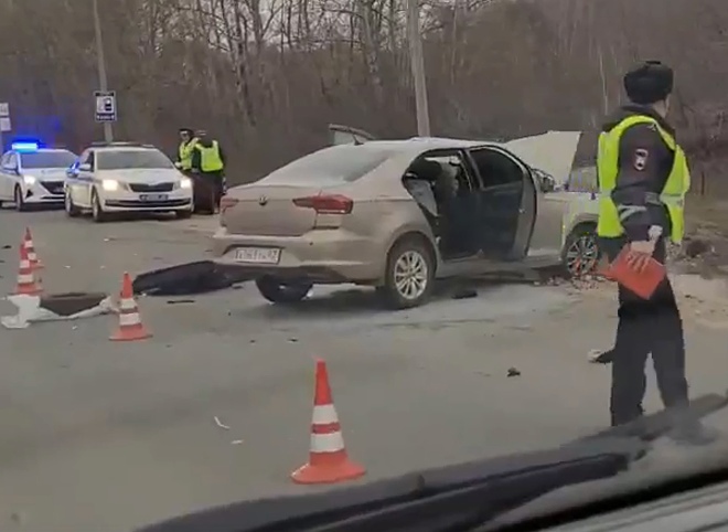 Опубликовано видео с места ДТП на Ряжском шоссе, в котором погибла беременная женщина