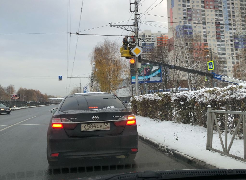 На Московском шоссе устанавливают новую камеру «на полосу»