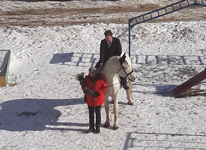 Фото: к рязанке приехал «принц» на белом коне