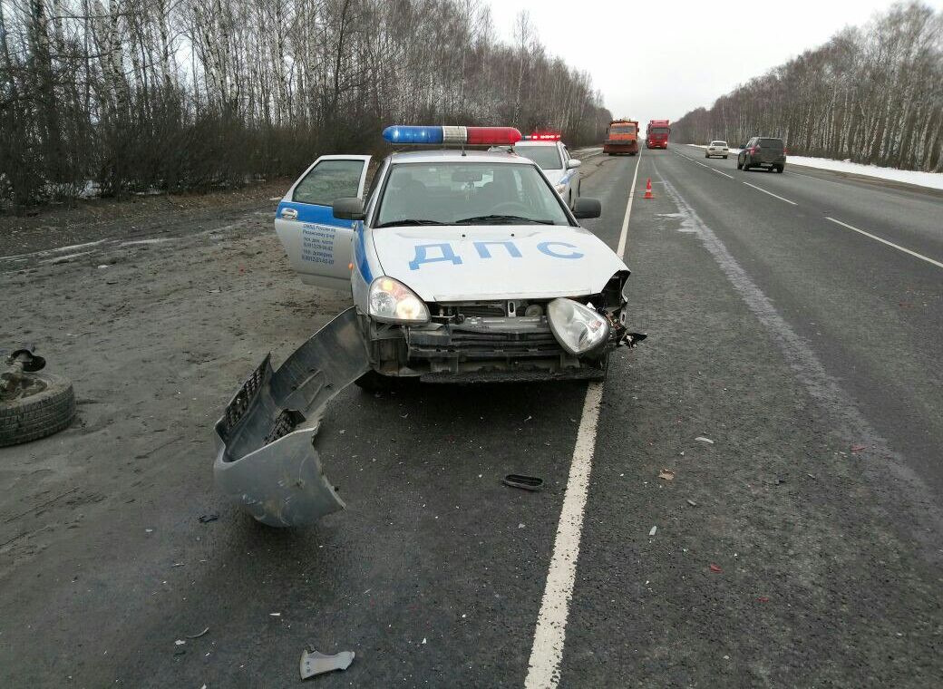 В полиции прокомментировали аварию с участием машины ДПС на трассе М5