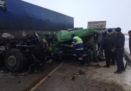 В ДТП под Михайловом серьезно пострадал водитель MAN