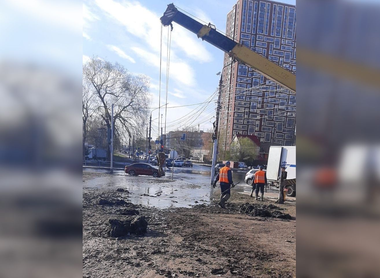 Потоп на Касимовском шоссе случился из-за засора канализационного коллектора