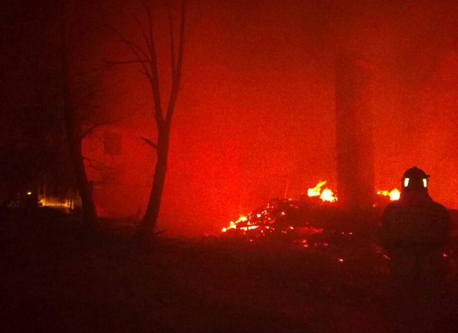 В Касимове произошел крупный пожар, сгорели четыре дома