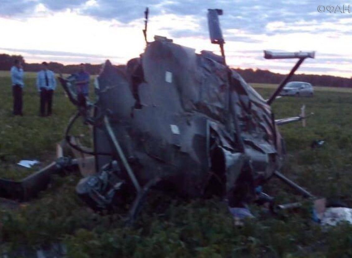 Пилот рухнувшего под Рязанью вертолета получил множественные переломы